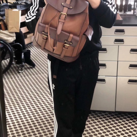 Coach Hudson Backpack In Colorblock Dark Brown - Picture 7 of 7